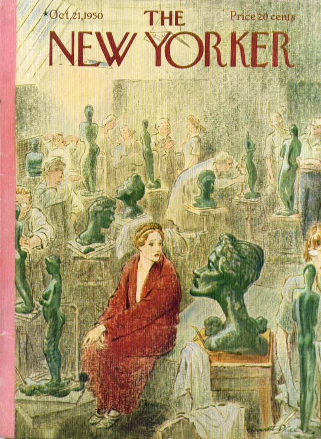 Image for New Yorker cover Price sculpture art class 10/21 1950