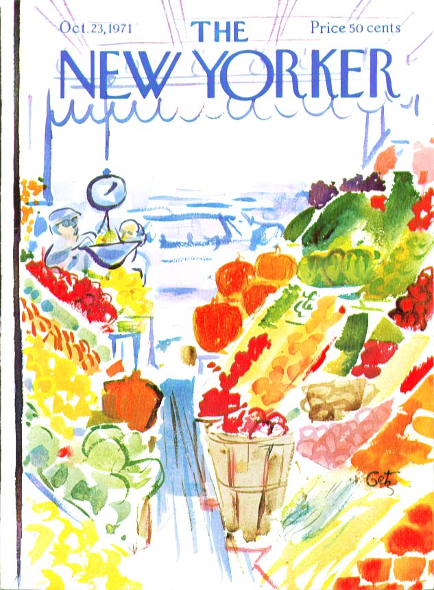 Image for New Yorker cover Getz Roadside fruit stand 10/23 1971