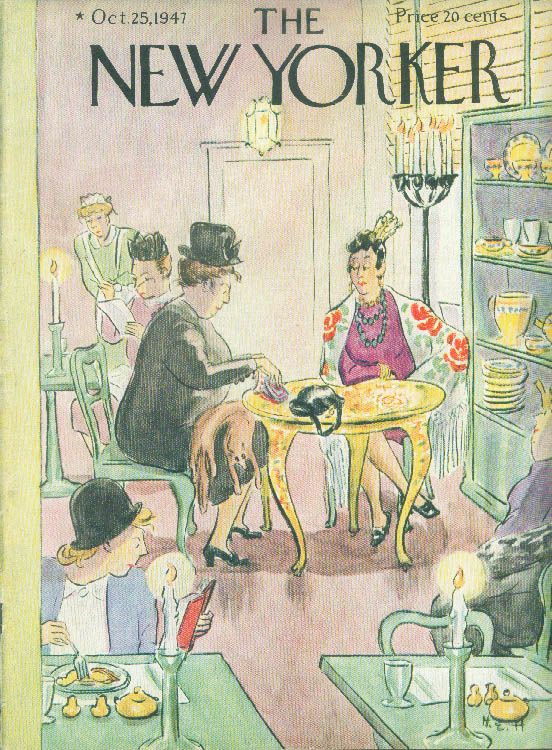Image for New Yorker cover Hokinson women restaurant 10/25 1947