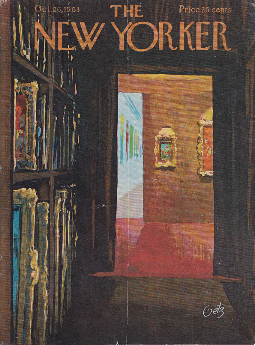 Image for New Yorker cover Getz art gallery storage 10/26 1963