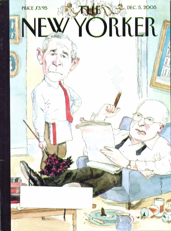 Image for New Yorker cover Blitt George W Bush & Dick Cheney as Odd Couple 12/5 2005