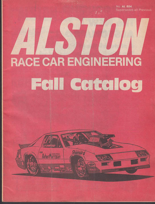 Image for Alston Race Car Engineering Fall Catalog 1985 Camaro Firebird Pro Stockers ++