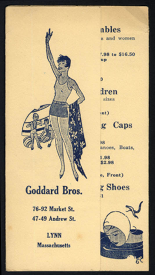 Image for Goddard Bros Department Store Swimsuit folder Lynn MA ca 1940s