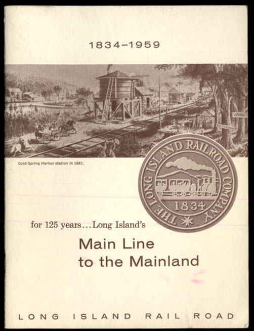 Image for Long Island Rail Road Main Line to the Mainland 1834-1959 brochure