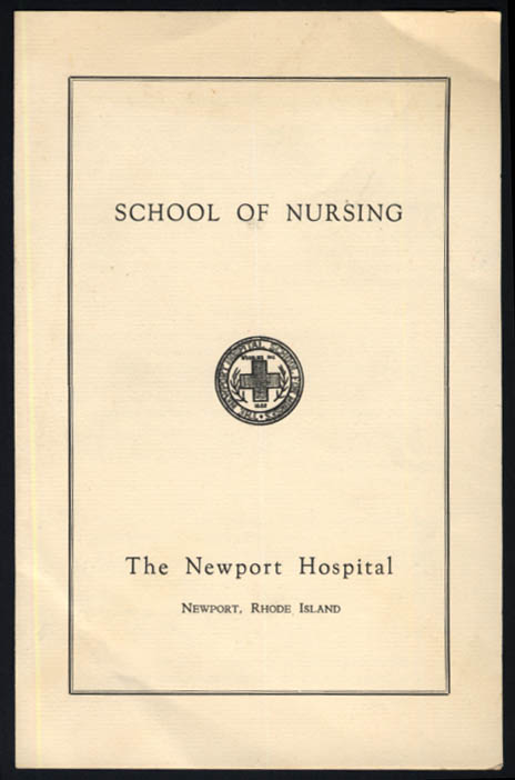Image for Newport RI Hospital School of Nursing prospectus & fees folder 1950s