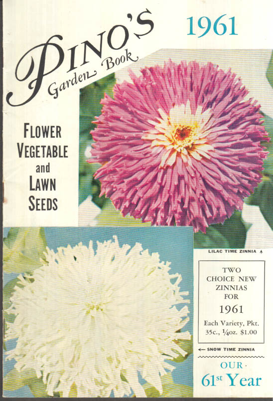 Image for Pino's Garden Book 1961 Flower Vegetable & Lawn Seeds catalog Providence RI