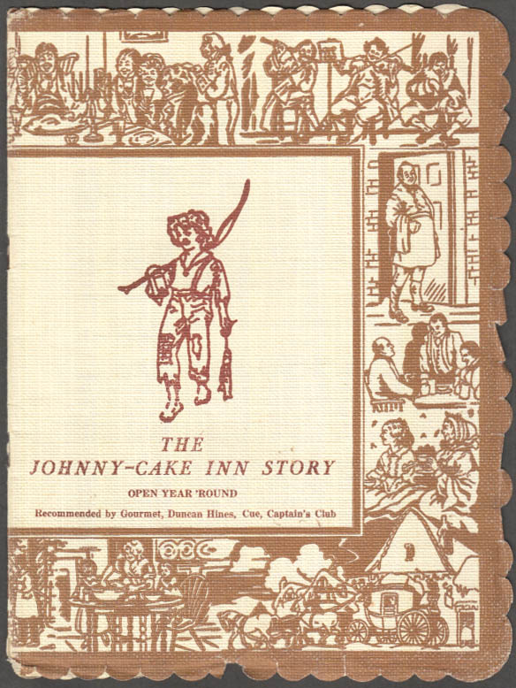 Image for The Johnny-Cake Inn Story & Menu Ivoryton CT 1959