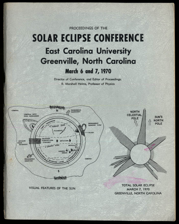 Image for Solar Exclipse Conference E Carolina University Greenville proceedings 1970