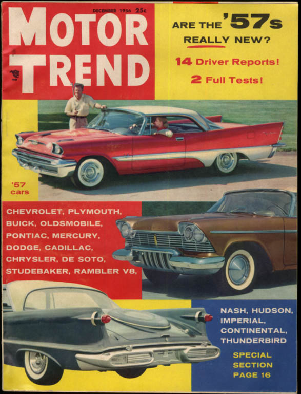 Image for MOTOR TREND 12 1956 1957 Studebaker & Rambler V8 road tests