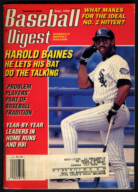 Image for BASEBALL DIGEST 9 1996 Harold Baines Fred McGriff Todd Hundley Alomar Family