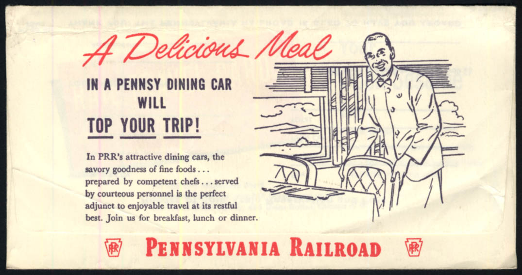 Pennsylvania Railroad ticket envelope Fleet of Pennsyliiners 1950s