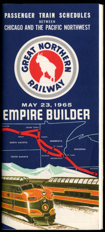 Image for Great Nothern Railway System Timetable 5/23 1965
