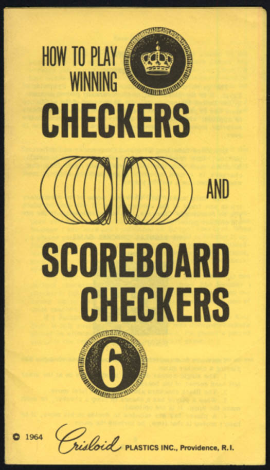 Image for How to Play Winning Checkers & Scoreboard Checkers folder Crisloid Plastics 1964