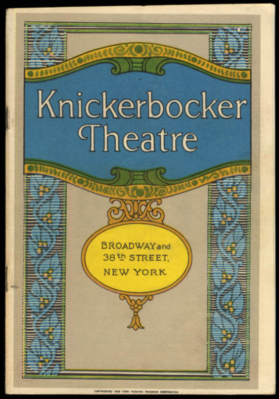 Image for Knickerbocker Theatre program Merry Wives of Windsor Mrs Fiske Otis Skinner 1928