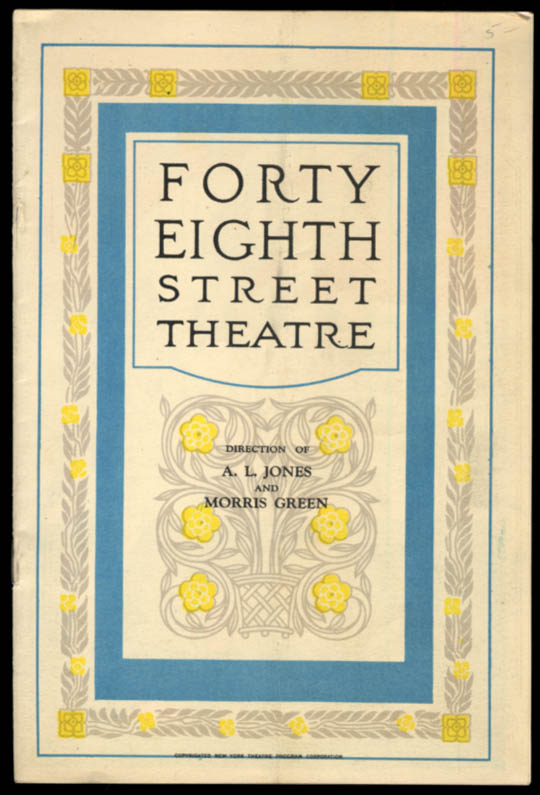 Image for Forty Eighth Street Theatre program The Squall with Blanche Yurka 1927