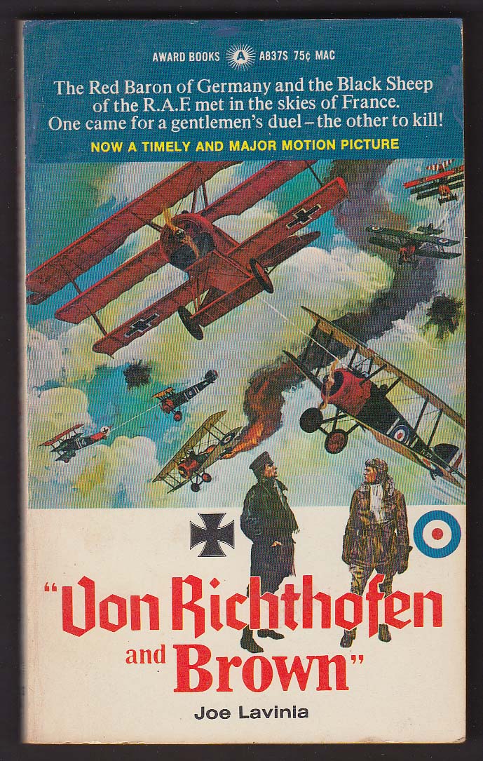 Image for Joe Lavinia: Von Richthofen & Brown movie tie-in pb 1971