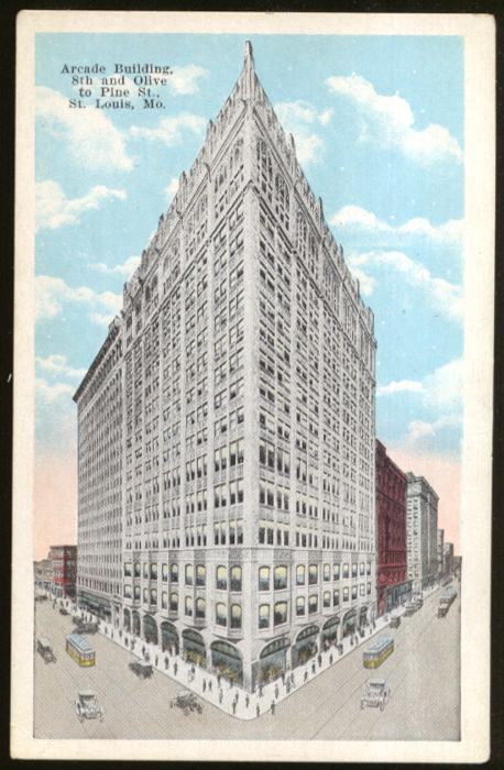 Image for Arcade Building 8th & Olive Sts St Louis MO postcard 1910s
