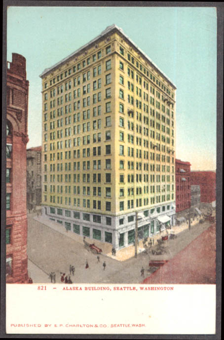 Image for The Alaska Building in Seattle WA undivided back postcard 1900s