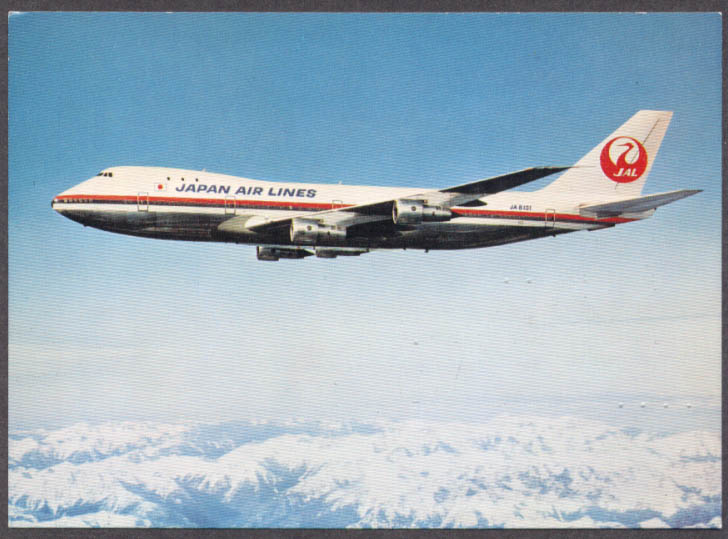 Image for Japan Air Lines Boeing 747 airline issue postcard 1977
