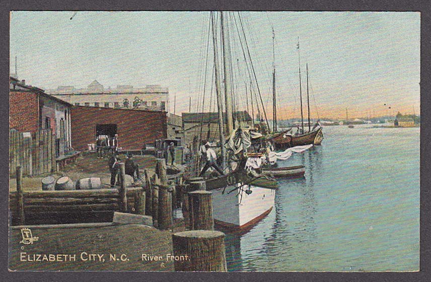 Image for Elizabeth City NC River Front postcard 1910s