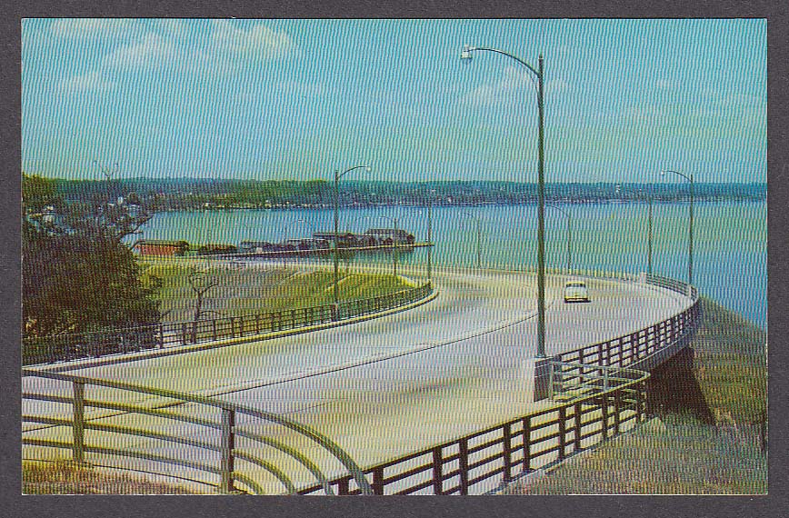 Image for New Arterial By-Pass Geneva NY postcard 1950s
