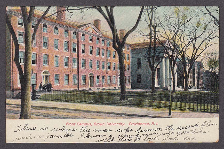 Image for Front Campus Brown University Providence RI undivided back postcard 1900s