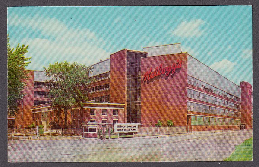 Image for Kellogg Company Battle Creek Plant MI postcard 1950s