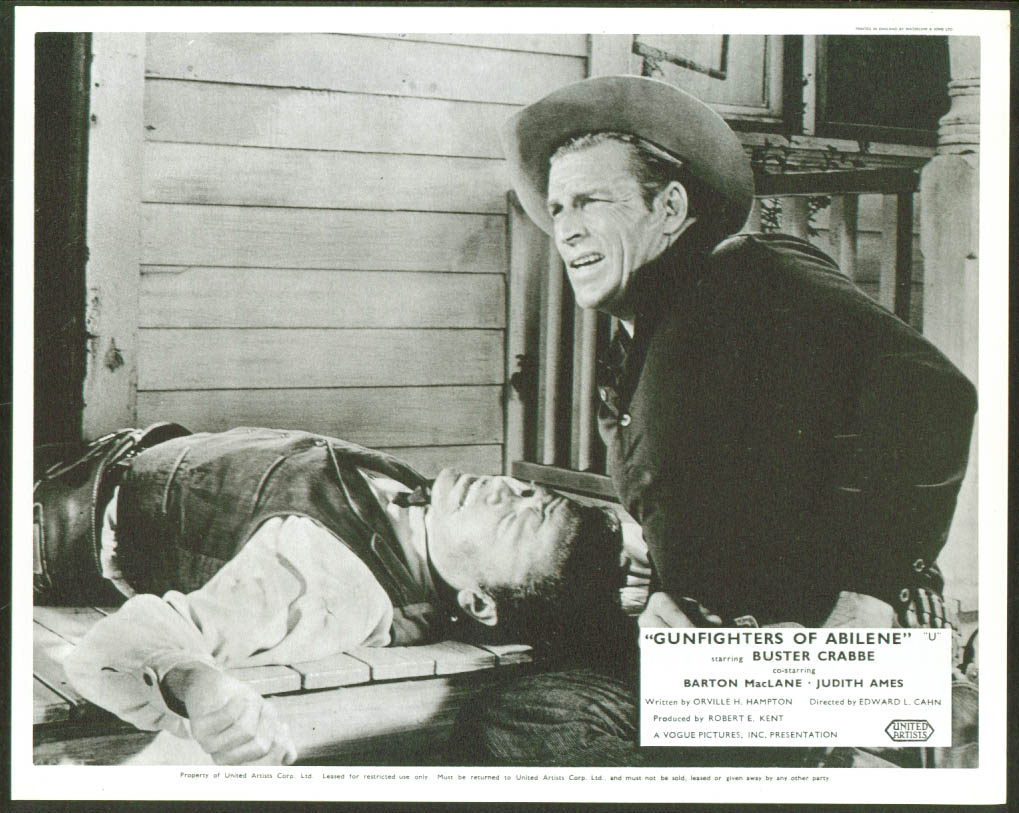 Image for Buster Crabbe Gunfighters of Abilene lobby card 1960