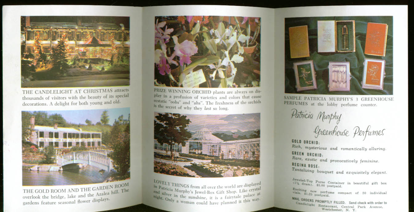 Patricia Murphy's Candlelight Restaurant Yonkers NY souvenir folder 1950s