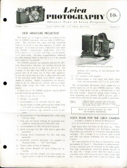 Image for Leica Photography magazine 10/1934