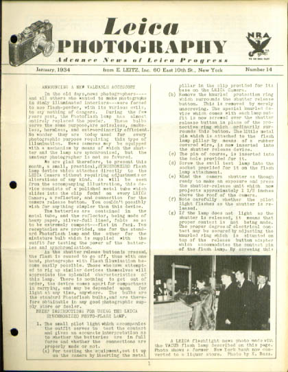 Image for Leica Photography magazine 1/1934