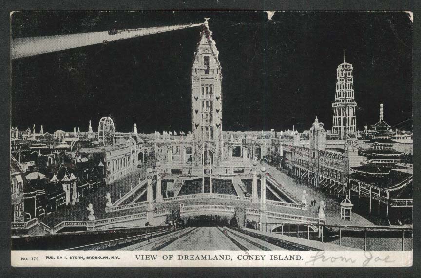 Image for Dreamland Coney Island NY postcard 1905