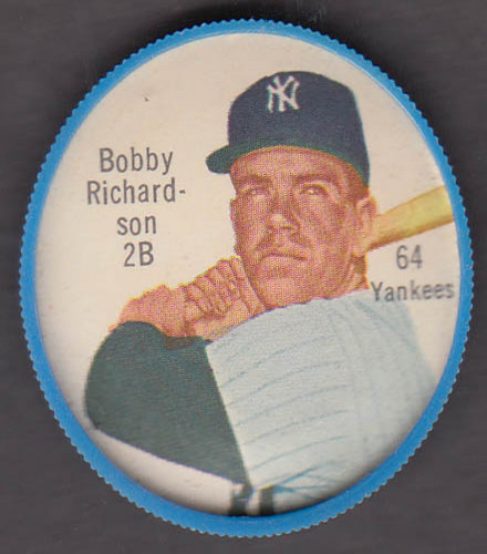 Image for New York Yankees 2B Bobby Richardson Salada Tea Junket coin #64 1962