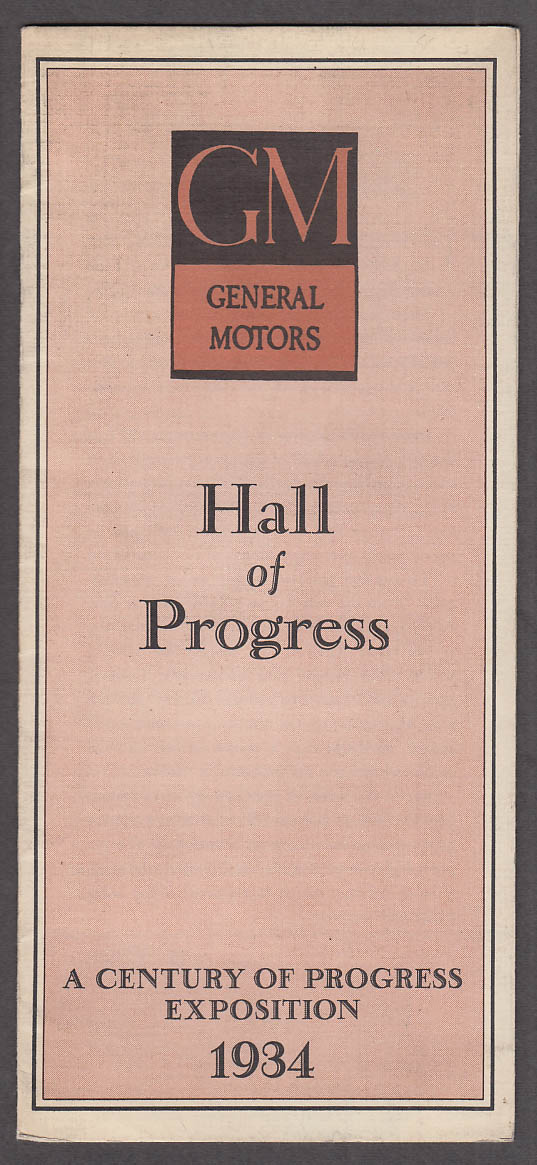 Image for Chicago Century of Progress General Motors Hall of Progress folder 1934