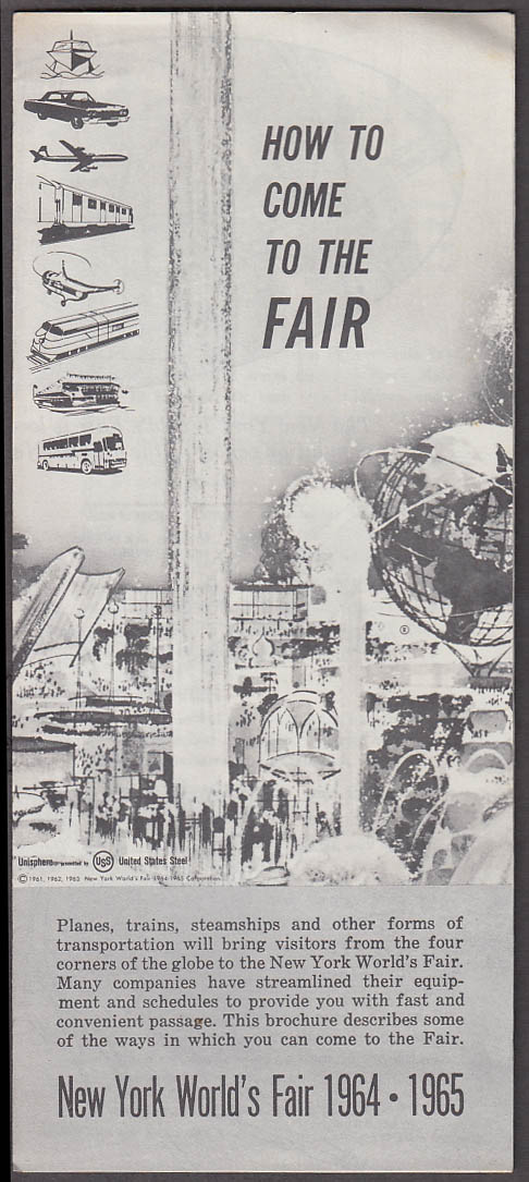Image for How to Come to the New York World's Fair map folder 1964-1965