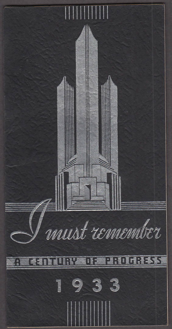 Image for I Must Remember A Century of Progress memory book 1933 Shakeproof Lock Washers