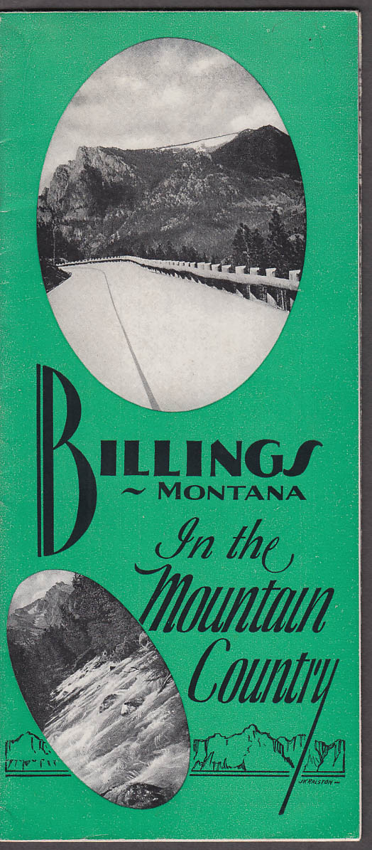 Image for Billings Montana in the Mountain Contry map / tourist folder 1938
