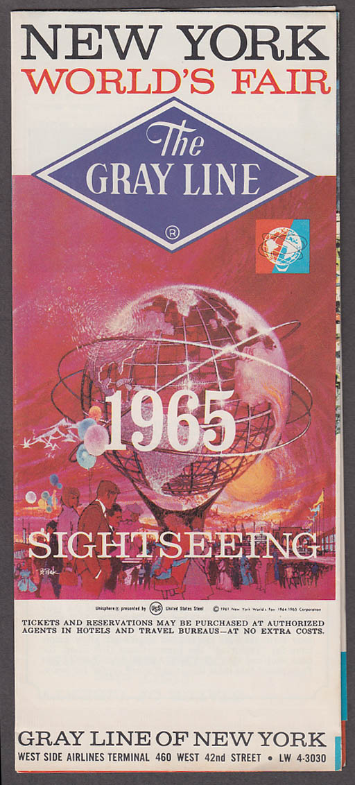 Image for Gray Line Bus Sightseeing New York World's Fair folder 1965