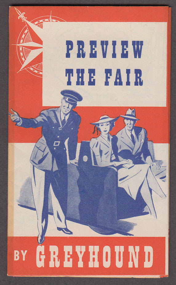Image for Preview the New York World's Fair Greyhound Bus map & tours folder 1940