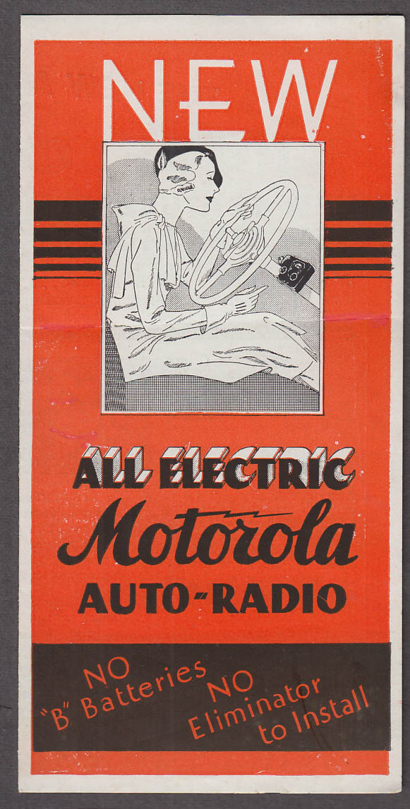 Image for New All Electric Motorola Auto-Radio sales folder ca 1930