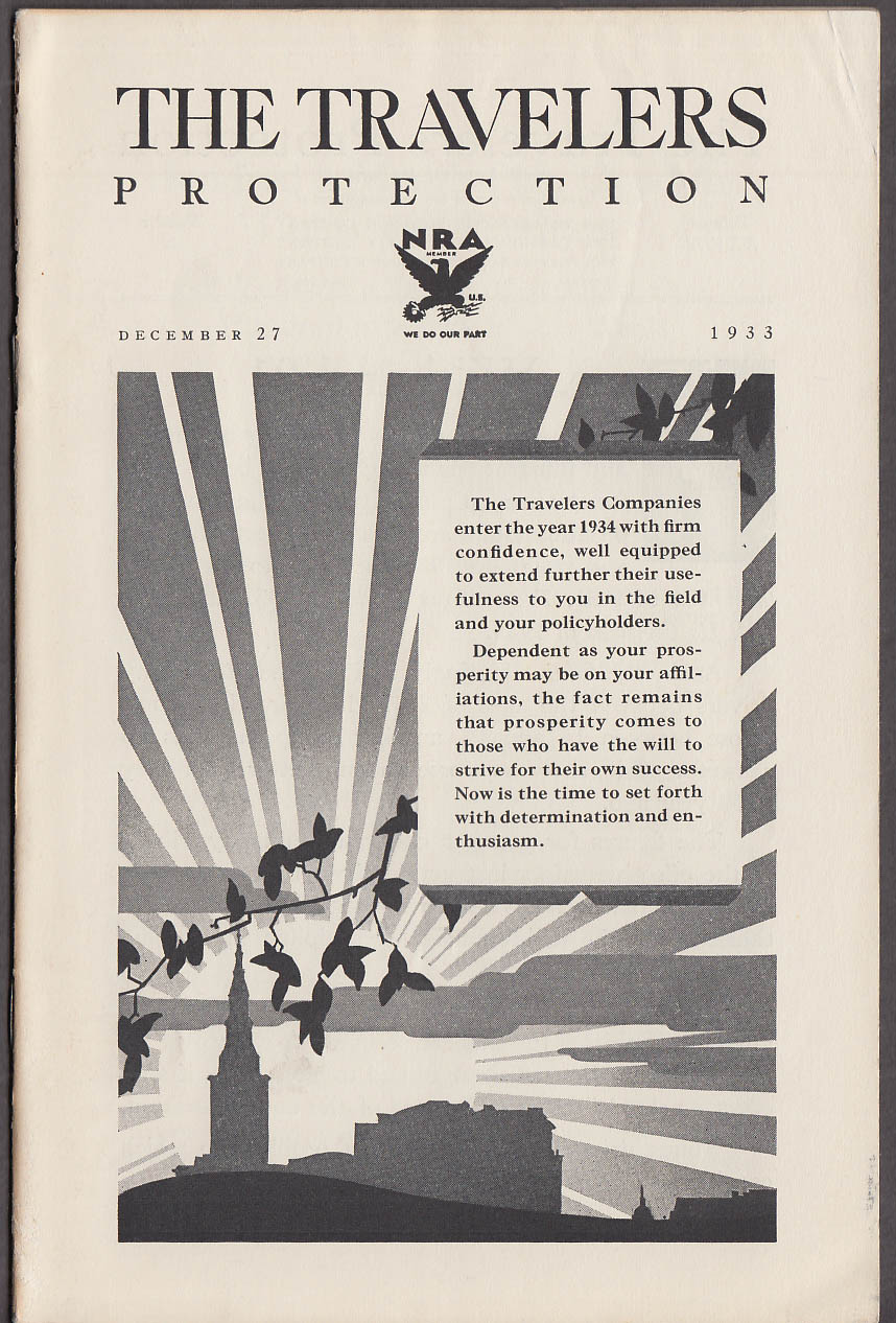 Image for The Travelers Protection magazine 12/27 1933 with WTIC Radio insert Hartford CT