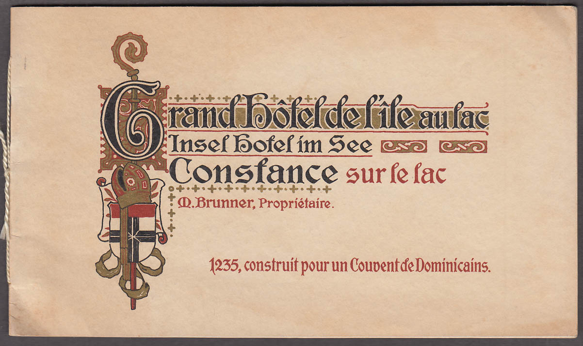 Image for Grand Hotel de l'Ile au lac Lake Constance brochure ca 1920s Germany