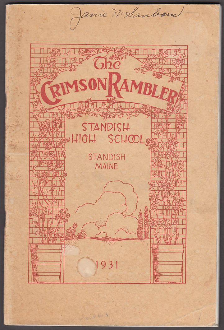 Image for The CRIMSON RAMBLER Standish High School ME 6 1931 Senior issue
