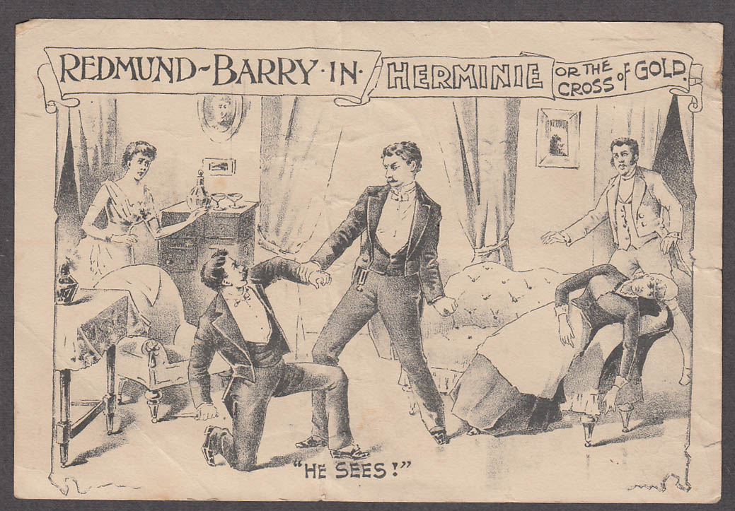 Image for Redmund & Barry in Herminie or the Cross of Gold theatre flyer ca 1880s