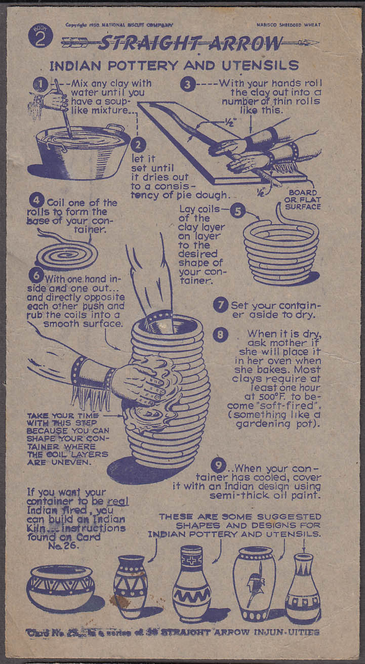 Image for Nabisco Straight Arrow Card Book 2 #25 Indian Pottery & Utensils