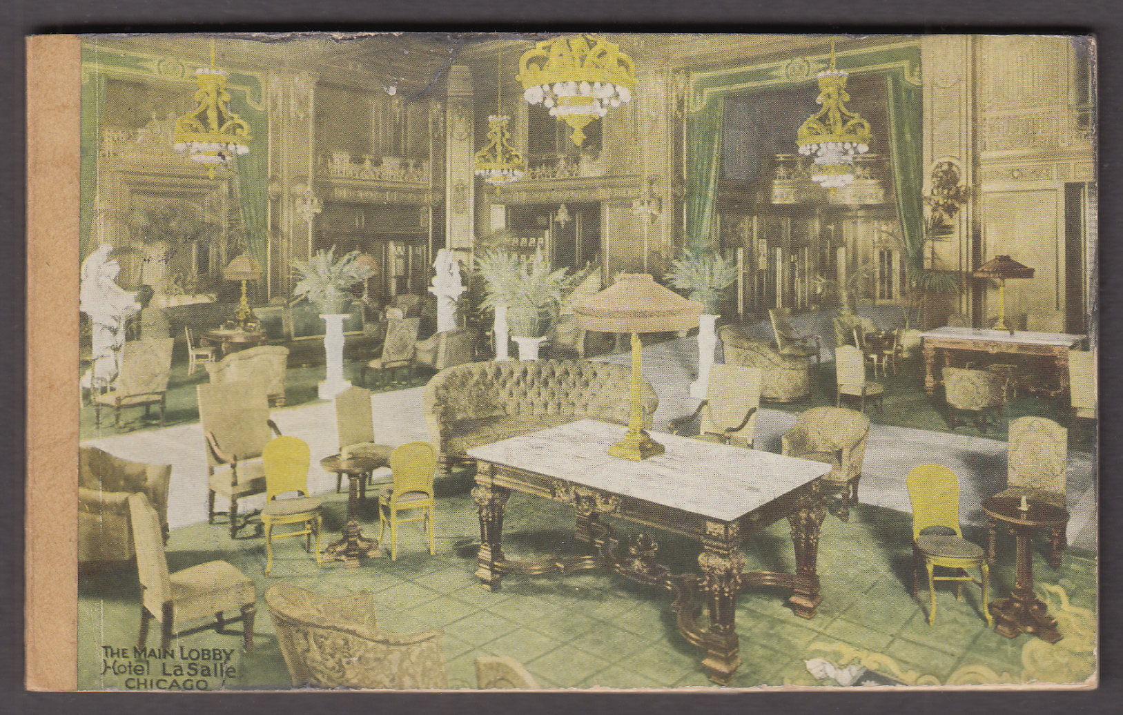 Image for Hotel La Salle Chicago Main Lobby Note Pad ca 1915