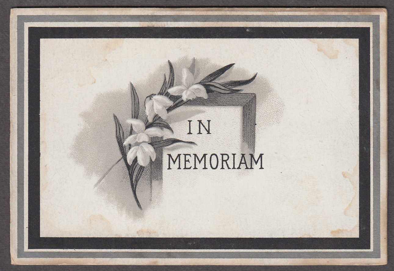 Image for In Memoriam folder Maria widow of William Tingle 1890 Preston Cemetery