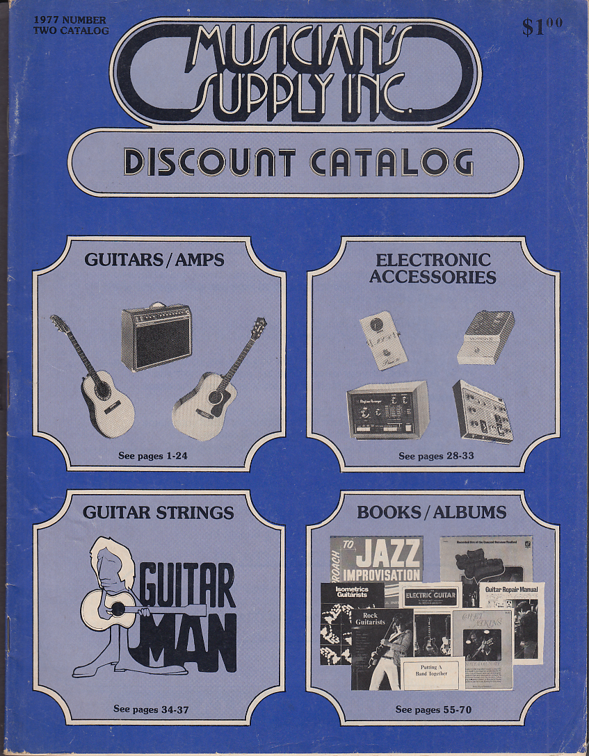 Image for Musician's Supply Discount Catalog #2 1977 Ovation Martin guitars amps etc