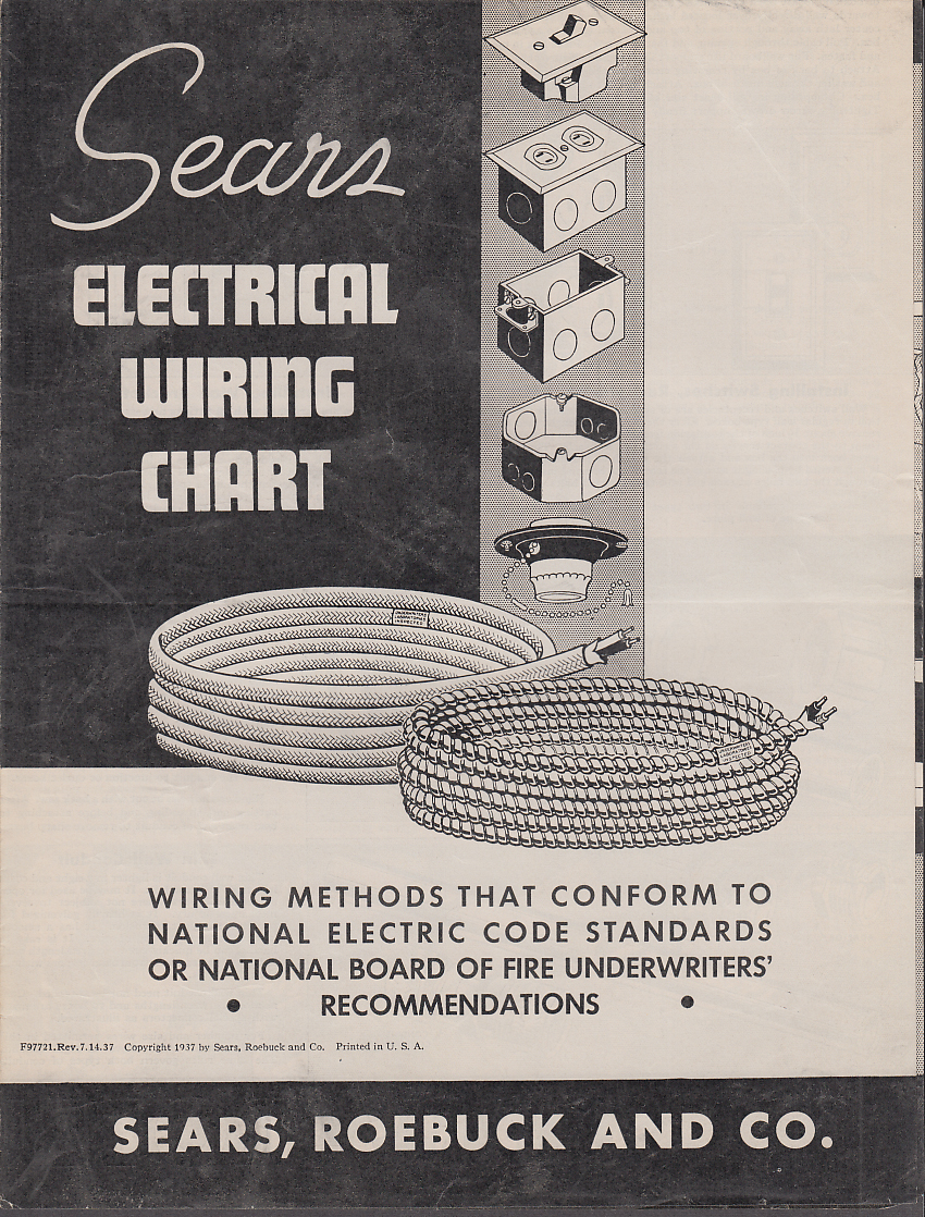 Image for Sears Roebuck Electrical Wiring Chart 1937