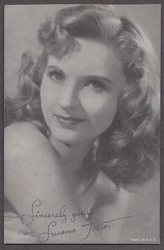 Image for Actress Susana Foster arcade card 1950s